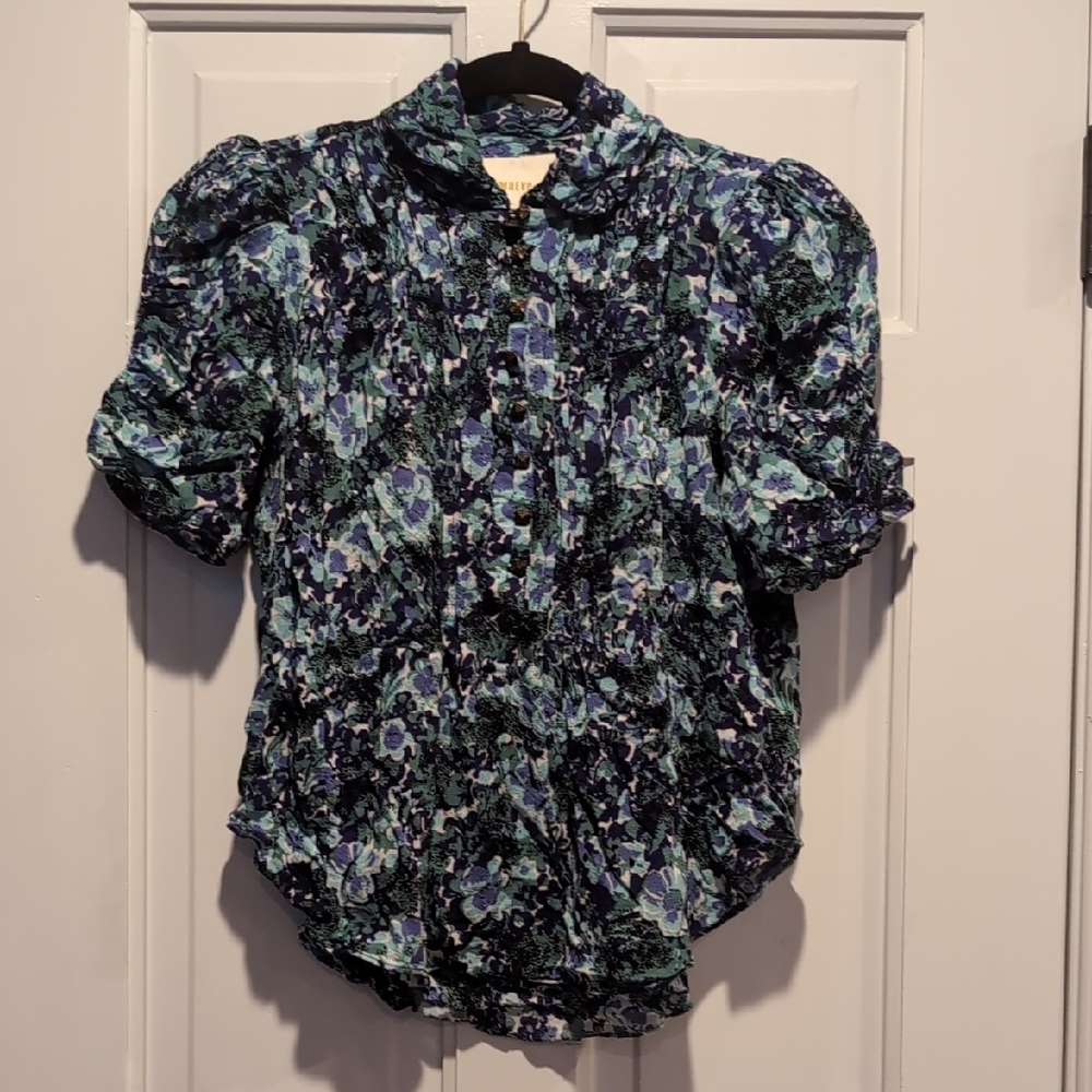 Maeve Floral Short Sleeve Blouse